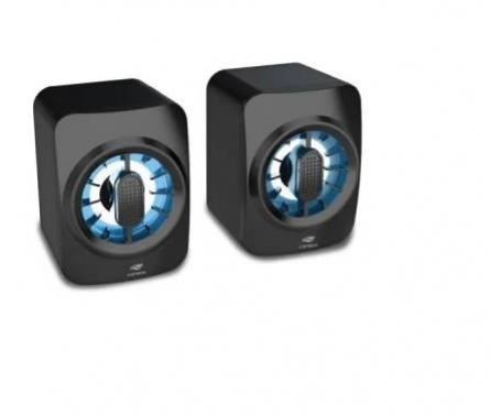 Caixa De Som Speaker 2.0 Led Sp-l50bk Preta C3tech